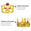 4Pcs King and Queen Crown Set with Rhinestones - Gold Costume Crowns for Prom, Birthday Party Accessories view 4