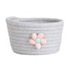 Ochine Cotton Rope Basket Woven Basket Flower Small Rope Basket Decorative Mini Storage Bins Round Little Organizer Nursery Hamper for Desk Dog Cat Toy Kids Baby Girls Gifts view 1