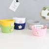Ochine Cotton Rope Basket Woven Basket Flower Small Rope Basket Decorative Mini Storage Bins Round Little Organizer Nursery Hamper for Desk Dog Cat Toy Kids Baby Girls Gifts view 2