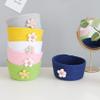Ochine Cotton Rope Basket Woven Basket Flower Small Rope Basket Decorative Mini Storage Bins Round Little Organizer Nursery Hamper for Desk Dog Cat Toy Kids Baby Girls Gifts view 3