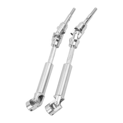 SUNGOOYUE 2Pcs RC Front Drive Shaft, Universal Stainless Steel Drive Shaft Remote Control Car Model Accessory for Slash 4x4 Rustler