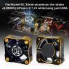 30mm RC Motor Cooling Fan,28000RPM ESC Cooling Fan for 1/8 1/10 1/12 Scales RC Car 540 550 Brushlees Motor (Black Gold) view 2