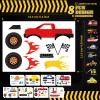 32 Sheets Make a Face Stickers Sheets Make Your Own Sticker Car Truck Airplane Sticker for Kids, 8 Designs DIY Transportation Stickers for Kindergarten Birthday Gift Classroom Nursery Party Favors view 2