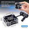 Surpass Hobby Motor Cooling Fan,30mm ESC Cooling Fan 28000RPM RC Model HeatSink Fan for 1/8 1/10 1/12 Scale RC Car Truck 540 550 Motor (Silver) view 3