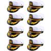 SGBETTER 8 Pieces Captain Hats Adjustable White Sailors Navy Marine Admiral Caps for Yacht Theme Party Costume Accessory (Style 3) view 1