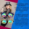RuiJinGen Kaleidoscope Steampunk Goggles Rave Glasses Rainbow Prism Diffraction EDM Psychedelic Lenses (A14 Gold) view 4