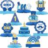 10 Pcs Mr. Onederful Birthday Decorations First Birthday Honeycomb Centerpieces Boys 1st Birthday Party Supplies Mr. Onederful Party Baby 1st Birthday Decorations for Baby Boys First Birthday Party view 1