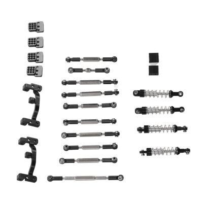 VGEBY RC Car Pull Rod Kit, Aluminum Alloy Shocks Absorber RC Car Pull Rod Kit for WPL C24 C14 C14K C24K Car(Black) Model Accessories Vgeby Rc Kit