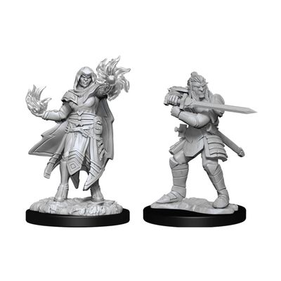 Hobgoblin Fighter and Wizard Nozurs Marvelous Miniatures D&D Unpainted Miniatures WizKids