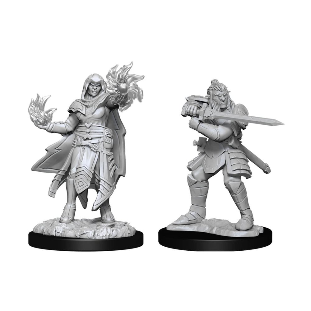 Hobgoblin Fighter and Wizard Nozurs Marvelous Miniatures D&D Unpainted Miniatures WizKids