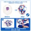138PCS Red White and Blue Balloon Garland Arch Kit, 18 12 10 5 inch Red and Blue White Balloon Garland with Stars for 4th of July Decorations Birthday Baseball Veterans Memorial Patriotic Day view 4