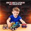 Team Power Monster Trucks Toys for Boys and Girls, 4-Wheel Drive Friction Powered 6-Pack Push and Go Toy Cars with Giant Wheels, 360 Crazy Stunts, Age 3, 4-7 and Above [Amazon Exclusive] (6 Pack) view 2