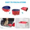 Dog Pool Foldable Dog Paddling Pool Kiddie Pool Dog Swimming Pool PVC Bath Tub Kids Pet Puppy Bathing Tub Portable Wading Pool for Backyard Home Indoor/Outdoor,Red,80x20cm view 4