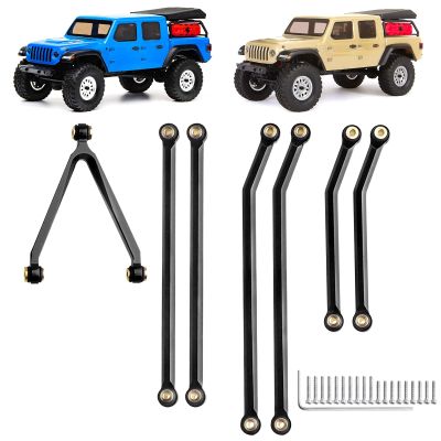 AllinRC High Clearance Chassis Links Front 4 Links Set for SCX24 Gladiator AXI00005 Axial 1/24 RC Crawler Car Upgrades, 8pcs (Black)