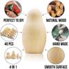 AEVVV Unfinished Nesting Dolls Lot of 10 Sets by 4 pcs - Blank Nesting Dolls - Unpainted Dolls - Wooden Things to Paint view 3