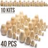 AEVVV Unfinished Nesting Dolls Lot of 10 Sets by 4 pcs - Blank Nesting Dolls - Unpainted Dolls - Wooden Things to Paint view 4