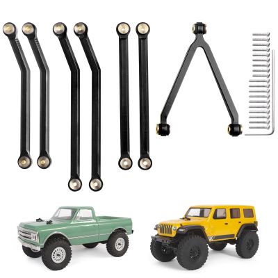 AllinRC High Clearance Chassis Links Set for SCX24 Bronco JLU C10 AXI00001 AXI00002 Axial 1/24 RC Crawler Car (Black)