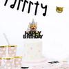 Funny Cat Cake Topper - Orange Happy Birthday Party Decorations Supplies - Cat Lovers Party Decorations for Girls and Boys view 3
