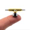 Teak Tuning Prodigy Pro Inverted Fingerboard Trucks with Gold Colored Locknuts & Urethane Tuning, Gold Colorway - 34mm Width - Inverted Kingpin, Solid Axle Style - Tuned & Assembled view 2