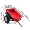 NHX RC Heavy Duty Metal Leaf Spring 2-Wheel Trailer - Red view 2