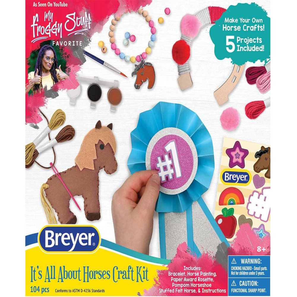 Breyer Horses All About Horse Craft Set | 5 Project Set | Painting, Sewing, Paper Crafts | Model #4243
