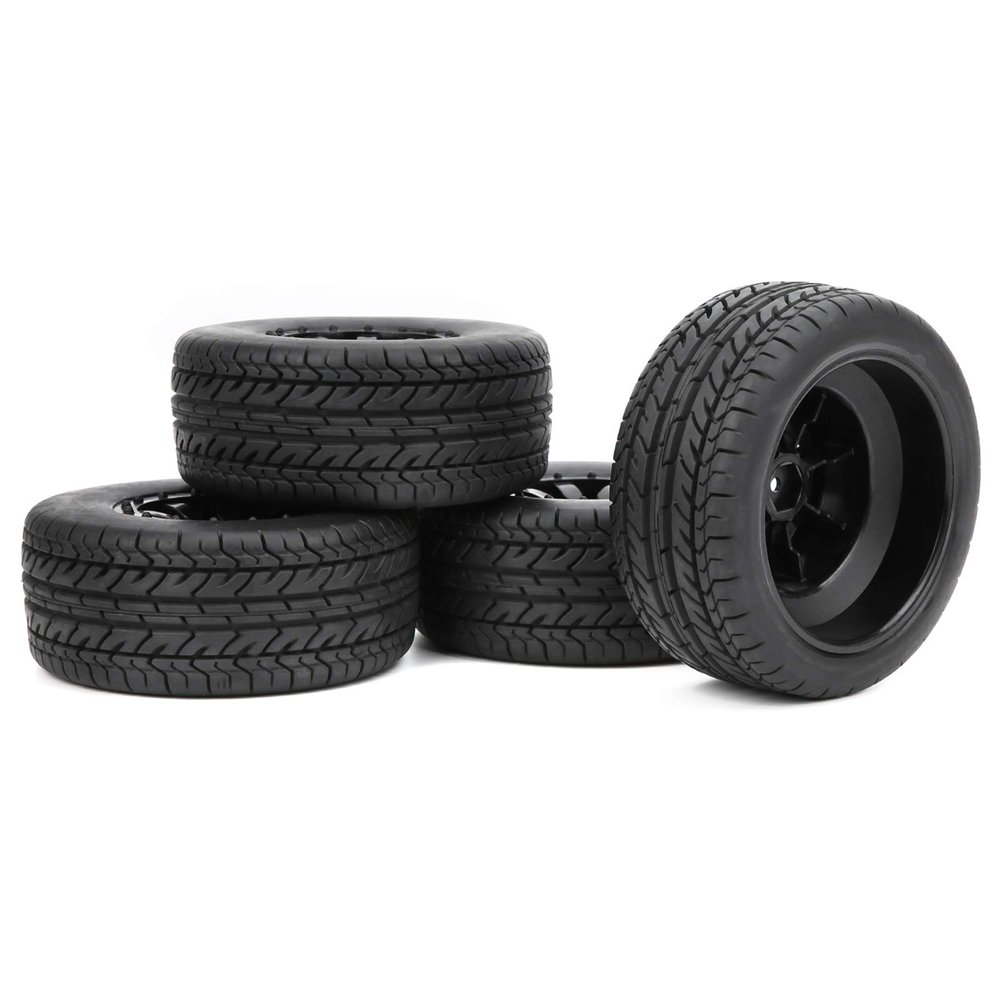 4pcs RC Tires Replacement for 1/10 Slash, 4.3inch Diameter RC Short Course Truck Tire, RC Crawler Tires,Tyre Wheel, RC Accessory