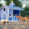 Breyer Horses Breyer Farms Home at The Barn Playset | 10 Piece Playset | 1 Stablemates Horses Included | 15" L x 4" W x 10" H | 1:32 Scale | Model 59241 , Blue view 2