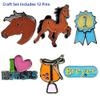 Breyer Horses Paint and Wear Enamel Pins Craft Set | Pins, Paints, Glitter & Rhinestones | Includes 12 Enamel Pins | Model #4240 view 2