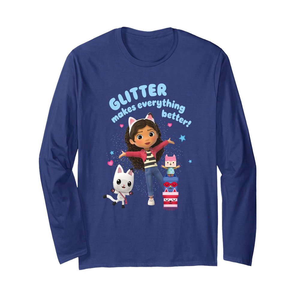 Gabby's Dollhouse Glitter Makes Everything Better Long Sleeve T-Shirt