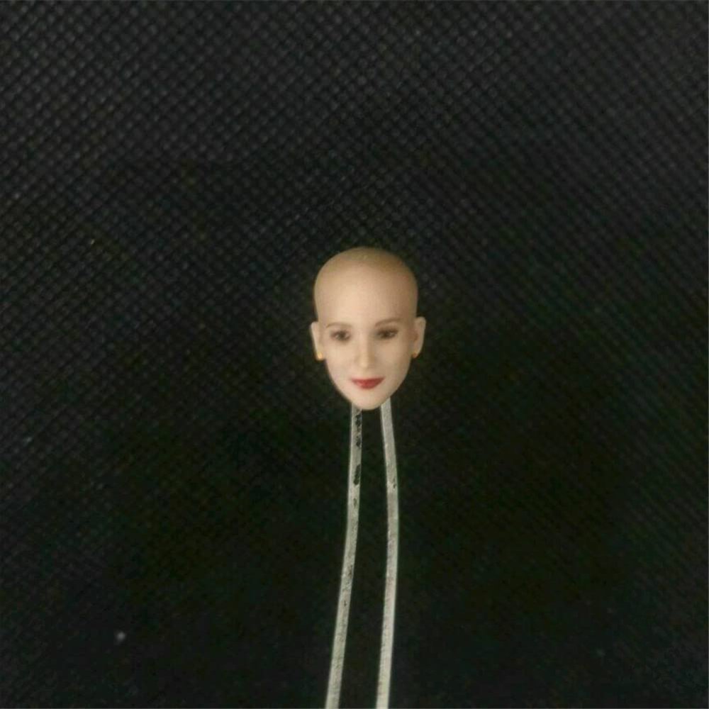 1/12 Scale Female Head Sculpt, Beauty Female Pale Skin Bald Head Carved for 6inches Phicen TBLeague Action Figure Body Doll