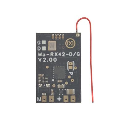 FEICHAO Ma-RX42-D/D+ Receiver 5CH (Compatible with DSM-X/2) Built-in ESC MicroRX/TELEM Upgrade-Monitor Battery Voltage Receiver Working Voltage and Signal Strength in Real Time (5CH MicroRX)