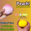 2 Pack Peach Stress Balls Sensory Fidget Toys, Squishy Dough Ball, Fruit Stretchy Stress Ball, Fun and Soft Stress Ball, 2 Colors Squeeze Ball for Anxiety Relief, Improve Focus, Relax view 3