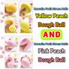 2 Pack Peach Stress Balls Sensory Fidget Toys, Squishy Dough Ball, Fruit Stretchy Stress Ball, Fun and Soft Stress Ball, 2 Colors Squeeze Ball for Anxiety Relief, Improve Focus, Relax view 4