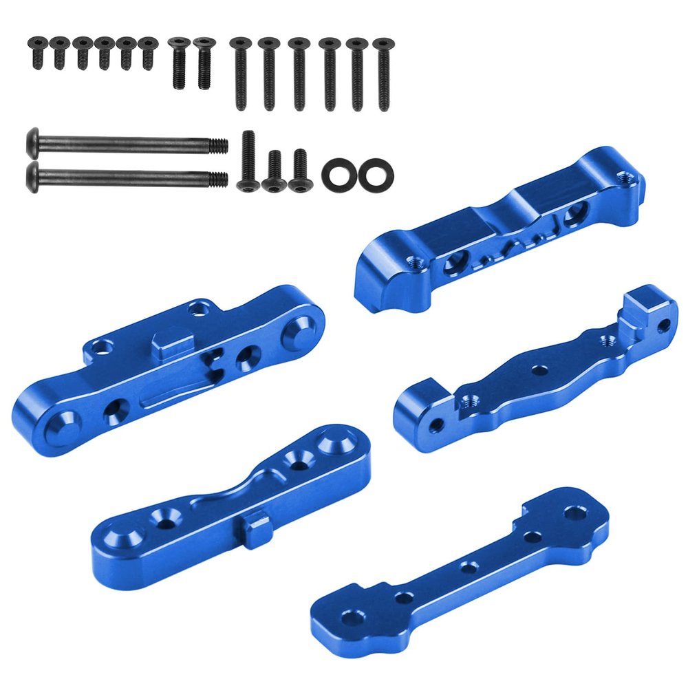 Aimrock Pack-5 Aluminum Rear/Front Lower Arm Suspension Hanger Mount Upgrades Set for AR330378 AR330379 1/7 Felony Infraction Limitless Mojave, 1/8 Karton Notorious Outcast Typhon Talion (Blue)