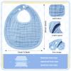 Frienda 6 Pcs Muslin Bibs Burp Cloths for Baby Teething Bandana Bibs 6 Absorbent Layer for Baby Boy Girl Cotton Burping Cloth(Blue Series) view 2