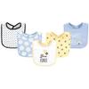 Hudson Baby Unisex Baby Cotton Bibs, Bee Kind, One Size view 1