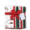 Hudson Baby Unisex Baby Cotton Flannel Burp Cloths Bundle, Christmas Scene, One Size view 2