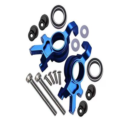 Aluminum Front Oversized Knuckle Arm For Traxxas 1:5 X Maxx 6S / X Maxx 8S / XRT 8S Monster Truck Upgrades - 16Pc Set Blue