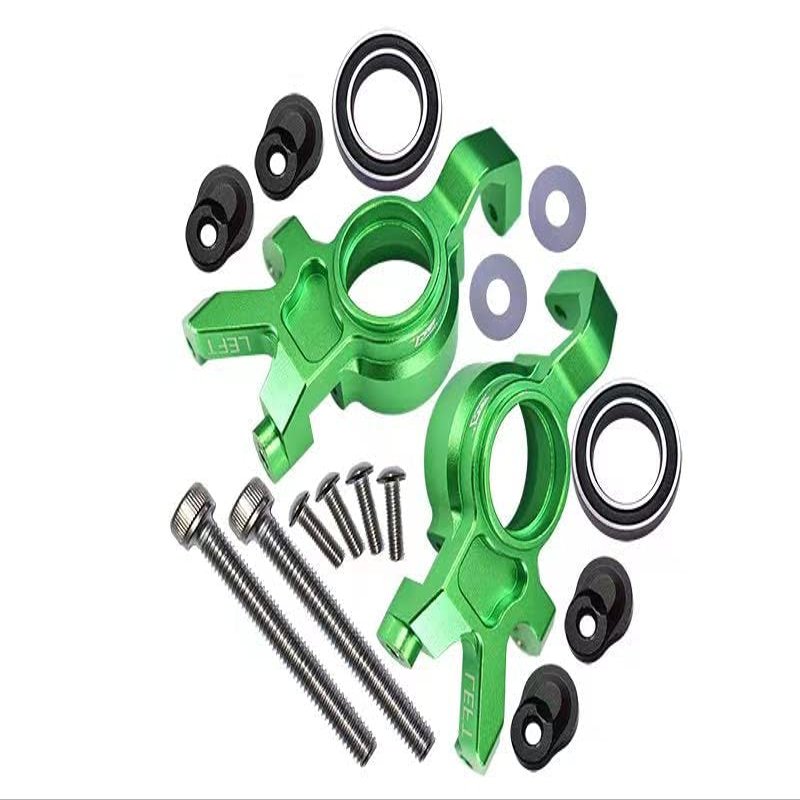 Aluminum Front Oversized Knuckle Arm For Traxxas 1:5 X Maxx 6S / X Maxx 8S / XRT 8S Monster Truck Upgrades - 16Pc Set Green
