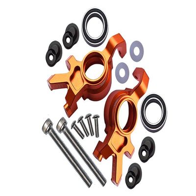 Aluminum Front Oversized Knuckle Arm For Traxxas 1:5 X Maxx 6S / X Maxx 8S / XRT 8S Monster Truck Upgrades - 16Pc Set Orange