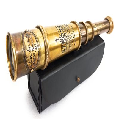 Vintage Spyglass Telescope 16" Inspirational Gifts for Boys - Be Strong & Courageous Engraved Uplifting Pirate Spyglass Gift