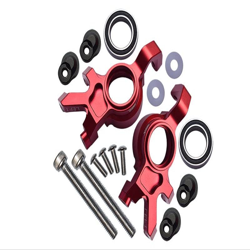 Aluminum Front Oversized Knuckle Arm For Traxxas 1:5 X Maxx 6S / X Maxx 8S / XRT 8S Monster Truck Upgrades - 16Pc Set Red