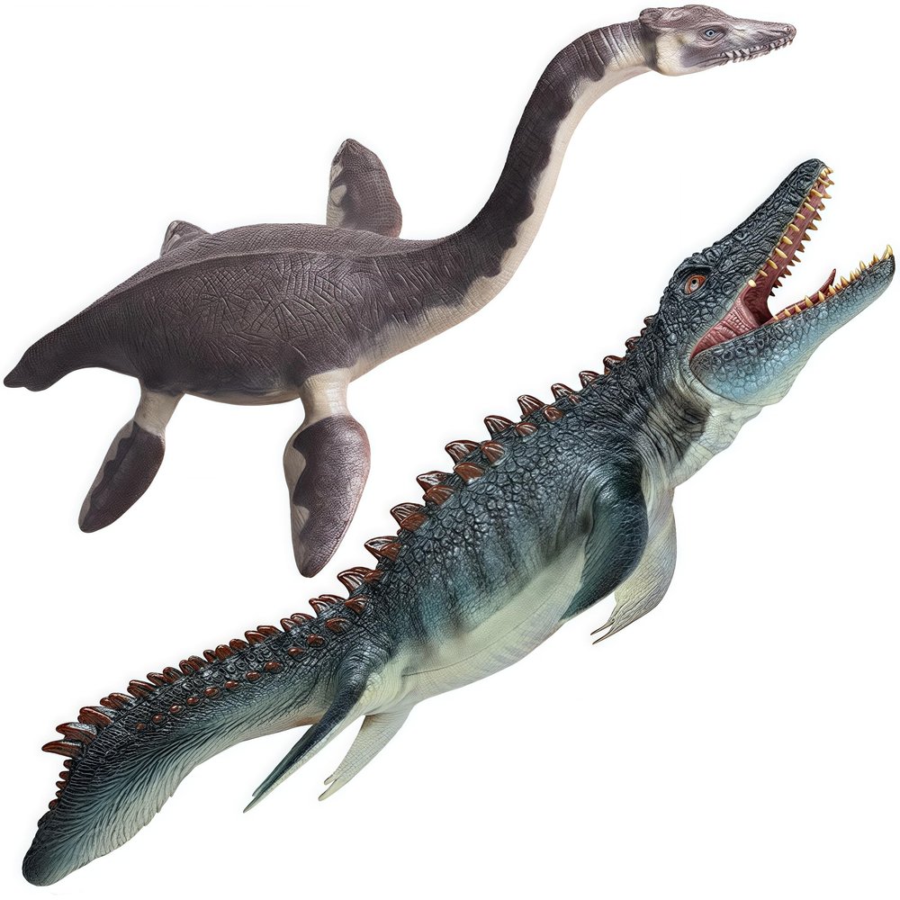 Gemini&Genius Mosasaurus Plesiosaurus Dinosaur Shark Toys - Sea Monster Well Made Toy Figurines - Toy Gifts, Display Collections and Room Decor for Kids and Adults