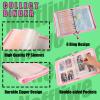 4-Pocket K-pop Photocard Holder Book with 30Pcs Inner Pages 6 Ring A5 Photocard Binder Card Collect Book Hold Up to 240 Cards (Pink) view 2