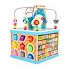 Qilay Wooden Activity Cube for Toddlers, 5 in 1 Multipurpose ABC-123 Abacus Early Educational Montessori Toys, Learning Toys for 3 Year Old | Bead Maze, Great for Boys Girls view 1