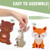 4 Pcs 13ft Woodland Baby Shower Decoration Banner Assembled Woodland Animal Baby Shower Decorations Neutral Forest Animals Gender Reveal Party Decor Forest Garland Banner Birthday Party Supplies view 3