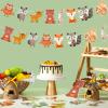 4 Pcs 13ft Woodland Baby Shower Decoration Banner Assembled Woodland Animal Baby Shower Decorations Neutral Forest Animals Gender Reveal Party Decor Forest Garland Banner Birthday Party Supplies view 4