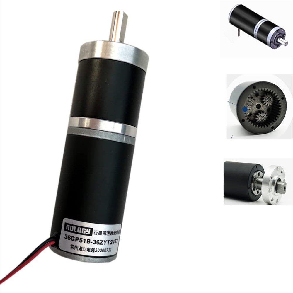 36MM AGV Balanced Vehicle Car Planetary Deceleration DC 12V 24V Brush Motor - (Speed(RPM): 1 Ratio 71/ Voltage(V): 36ZYT-2430 24V)