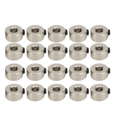 20Pcs Plated Landing Gear Stopper Set Wheel Collar, 8x3.1mm / 0.31"x 0.12" RC Airplane Replacement Landing Gear Stopper Set Wheel Collar, Stainless Steel Model Aircraft Parts