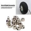 20Pcs Plated Landing Gear Stopper Set Wheel Collar, 8x3.1mm / 0.31"x 0.12" RC Airplane Replacement Landing Gear Stopper Set Wheel Collar, Stainless Steel Model Aircraft Parts view 2